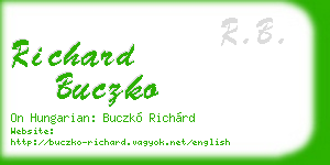 richard buczko business card